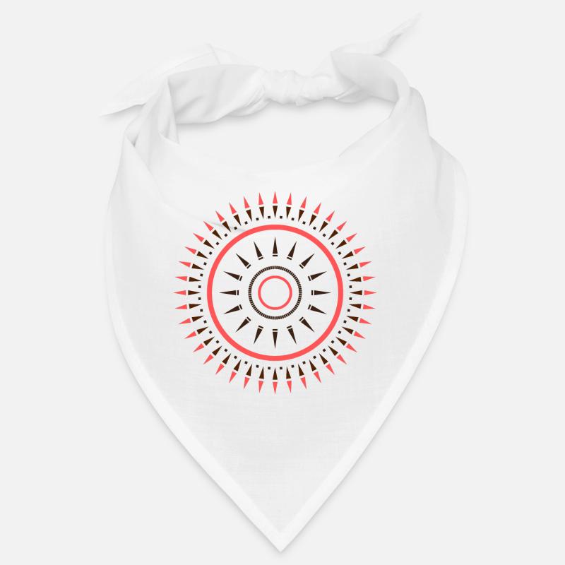 Ethno pattern earth tones coral Bandana