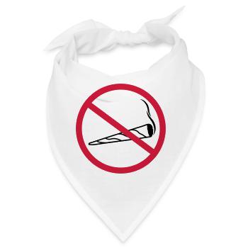 joint verboten schild zone keine clipart logo hanf - Bandana - Weiß - Vorne