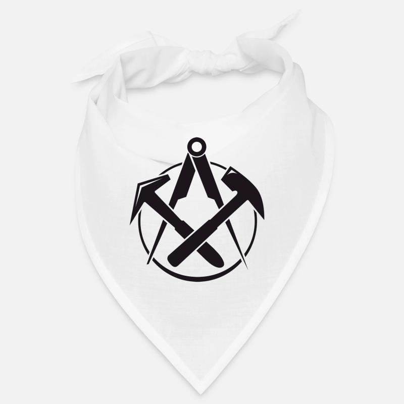Dachdeckerzunft, Dachdecker Logo - Bandana - Weiß