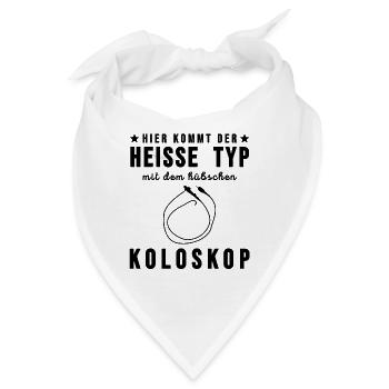 Arzt Sprüche lustig Koloskop Endoskopie Geschenk - Bandana - Weiß - Vorne