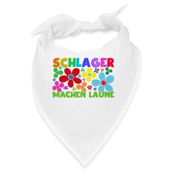 Schlager Schlagerfan Schlagermusik Party Musik - Bandana - Weiß - Vorne