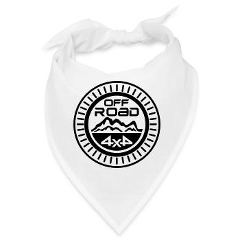 4x4 Berge Offroad Off-Road Off Road - Bandana - Weiß - Vorne