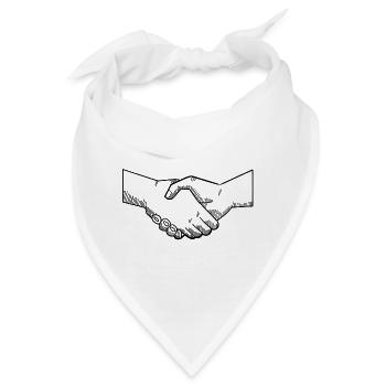 Vertragshandshake Vintage Illustration - Bandana - Weiß - Vorne