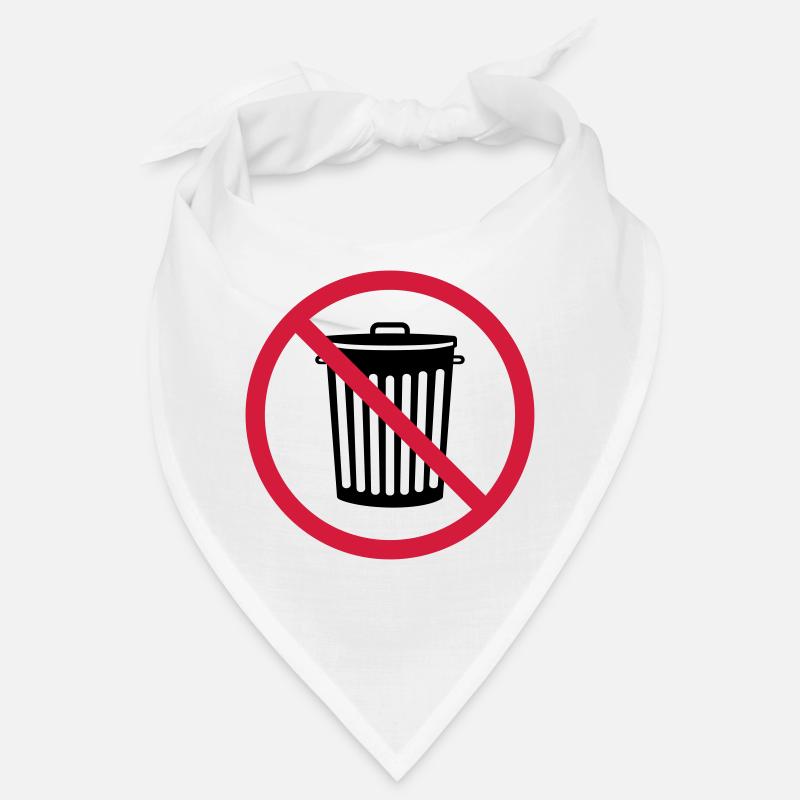 interdit schild zone pas tonne muelle Bandana