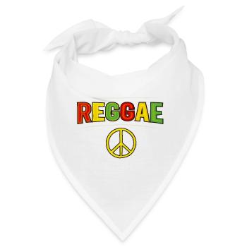 Reggae Peace Farbenspiel Design - Bandana - Weiß - Vorne