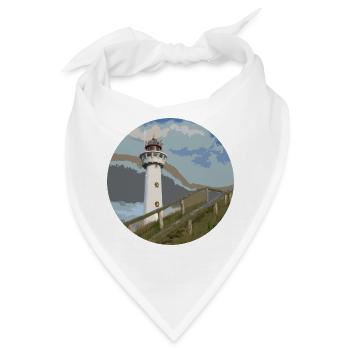 leuchtturm seefahrt küste - Bandana - Weiß - Vorne