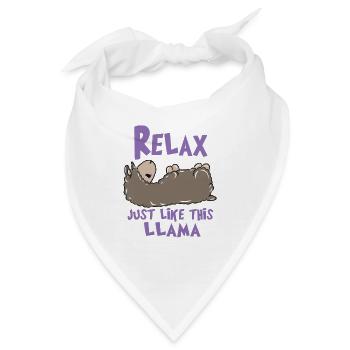 Relax Lama - Bandana - Weiß - Vorne