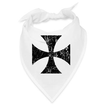 Templer Kreuz Templer Kreuz Kreuz Kreuz Croise Kreuz - Bandana - Weiß - Vorne