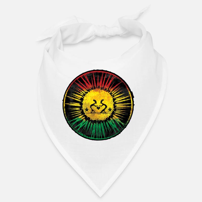 Design rastafari de cœur et de soleil Bandana