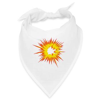 Explosion Stern Flamme - Bandana - Weiß - Vorne