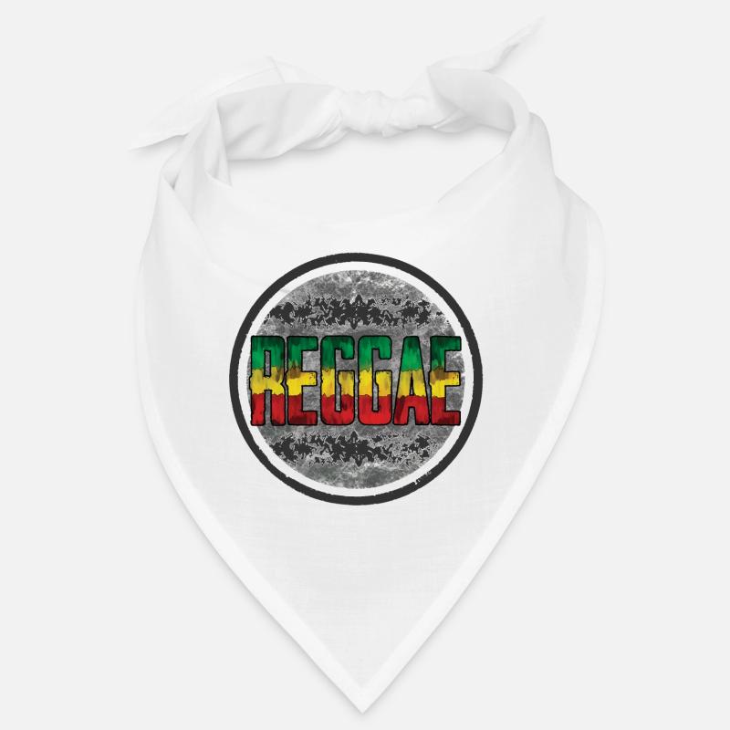 Rainbow Rasta Peace Symbol - Bandana - white