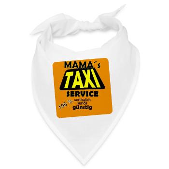 Mama Taxi immer bereit - Bandana - Weiß - Vorne