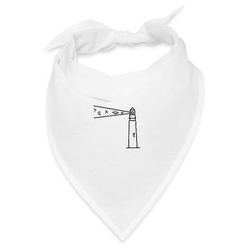 Leuchtturm - Bandana - Weiß - Vorne