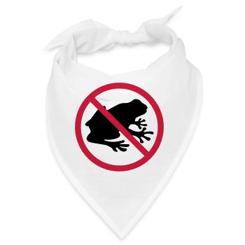 frosch verboten schild zone keine kroete silhouett - Bandana - Weiß - Vorne