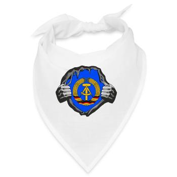 DDR Brust / Geschenk Ostdeutschland Osten Berlin - Bandana - Weiß - Vorne