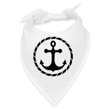 Anker - Bandana - Weiß - Vorne