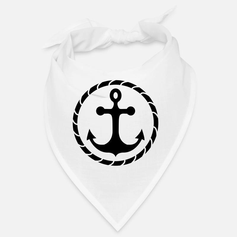 Anker - Bandana - Weiß
