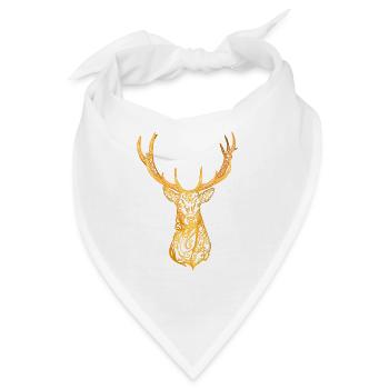 Hirschkopf - Bandana - Weiß - Vorne