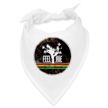 Feel Irie Baum mit Reggaestreifen - Bandana - Weiß - Vorne
