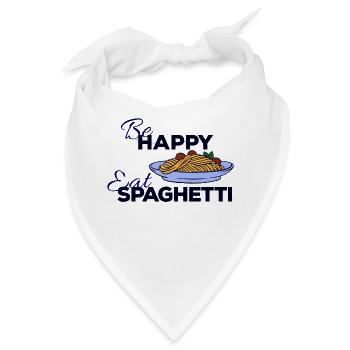 Spaghetti Pasta Asciutta Italien Essen Spruch - Bandana - Weiß - Vorne