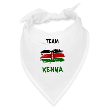 Team Kenia / Kenya Geschenk Afrika Nairobi - Bandana - Weiß - Vorne