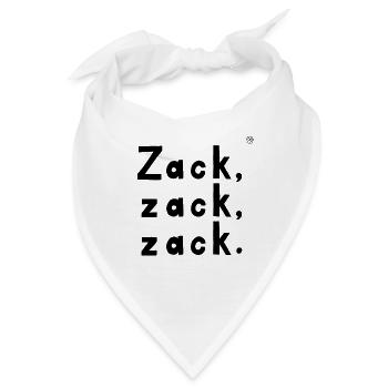 Zack zack zack (schwarz) - Bandana - Weiß - Vorne