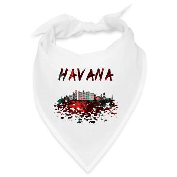 Havanna Skyline / Kuba Geschenk Stadt Karibik - Bandana - Weiß - Vorne