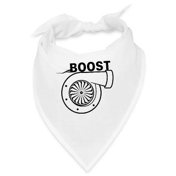 Boost – Turbolader-Power für Car Culture - Bandana - Weiß - Vorne