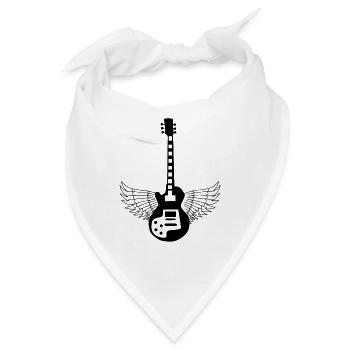 Gitarre - Bandana - Weiß - Vorne