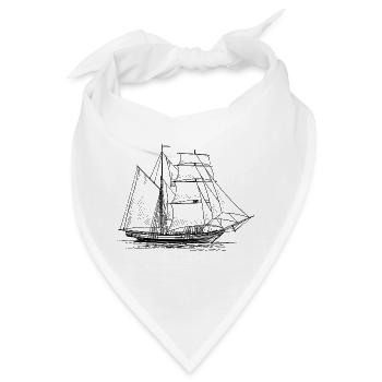 Segelschiff - Bandana - Weiß - Vorne