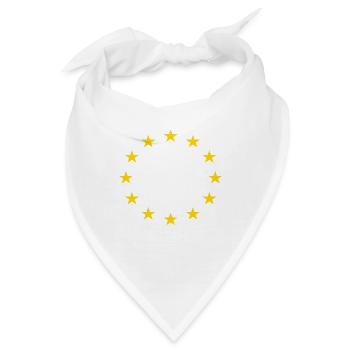 Europäische Union Sterne EU Flagge - Bandana - Weiß - Vorne