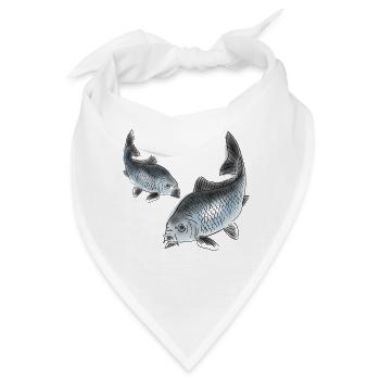 Karpfen - Bandana - Weiß - Vorne