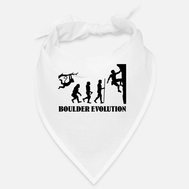 Boulder Evolution Klettern Bergsteigen Boulderer - Bandana - Weiß
