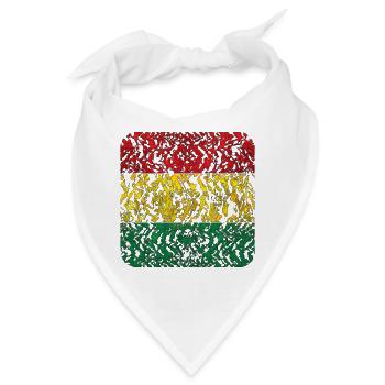 Abstraktes Rasta Muster in Farben - Bandana - Weiß - Vorne