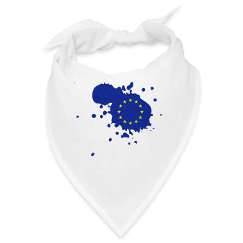 Farbklecks Europa Sterne - Bandana - Weiß - Vorne