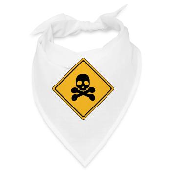 Gefahr, Gefahrenzeichen * - Bandana - Weiß - Vorne