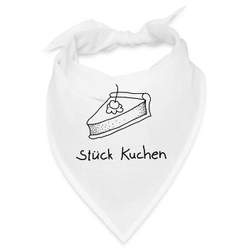 Stück Kuchen - Bandana - Weiß - Vorne