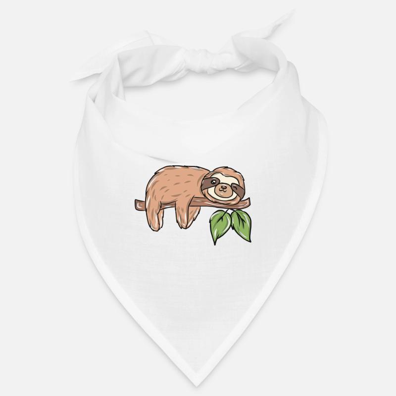 Faultier auf Ast mit Blättern Bandana