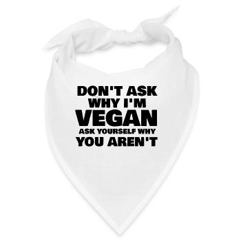 VEGAN VEGAN - Bandana - Weiß - Vorne