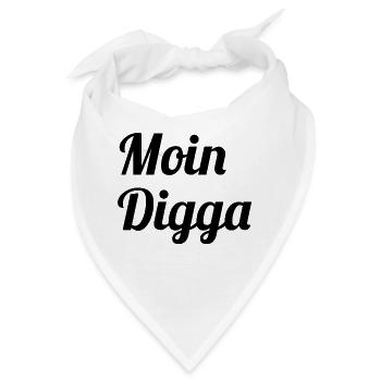 Moin Digga - Bandana - Weiß - Vorne