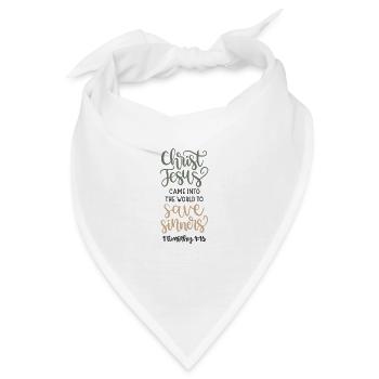 Christus Jesus ist in die Welt gekommen, um Sünder - Bandana - Weiß - Vorne