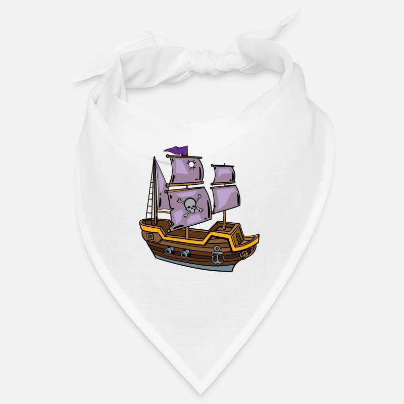 Pirate ship with skull Bandana