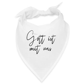 Gott ist mit uns - Bandana - Weiß - Vorne