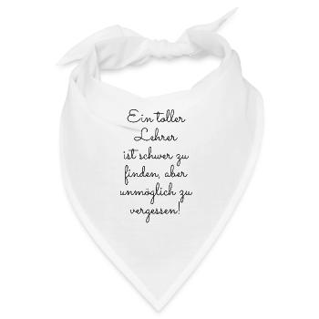 Ein toller Lehrer - Bandana - Weiß - Vorne