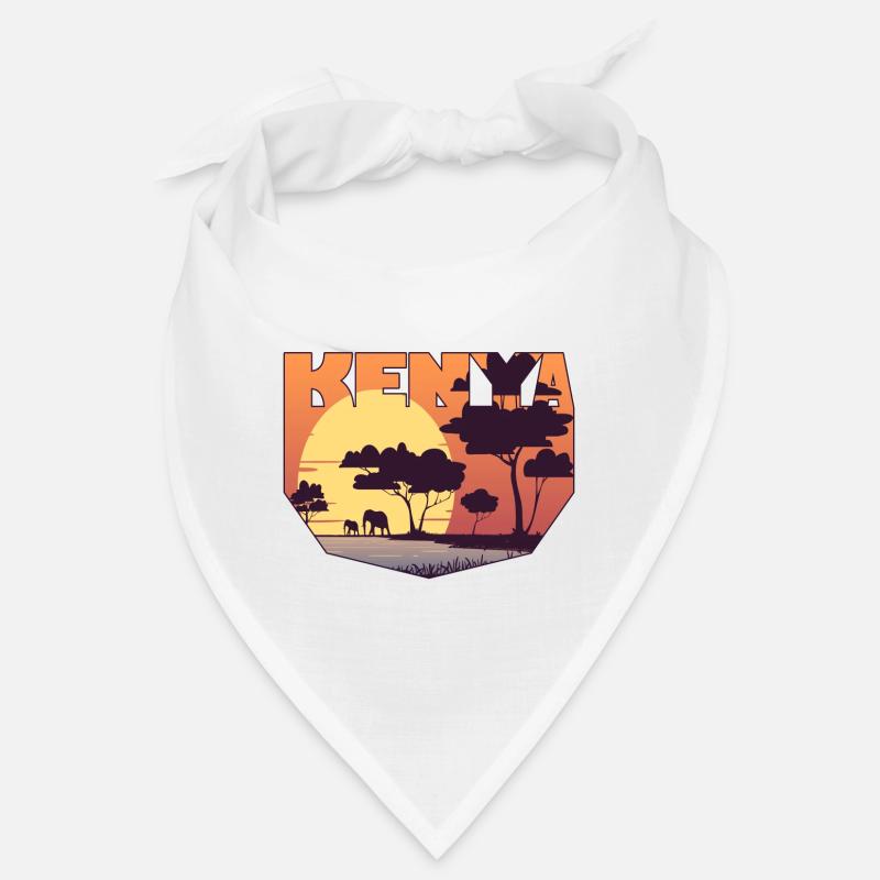 Kenia Design mit Landschaft / Geschenk Bandana