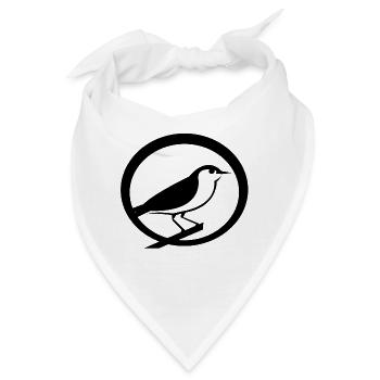 Vogel - Bandana - Weiß - Vorne