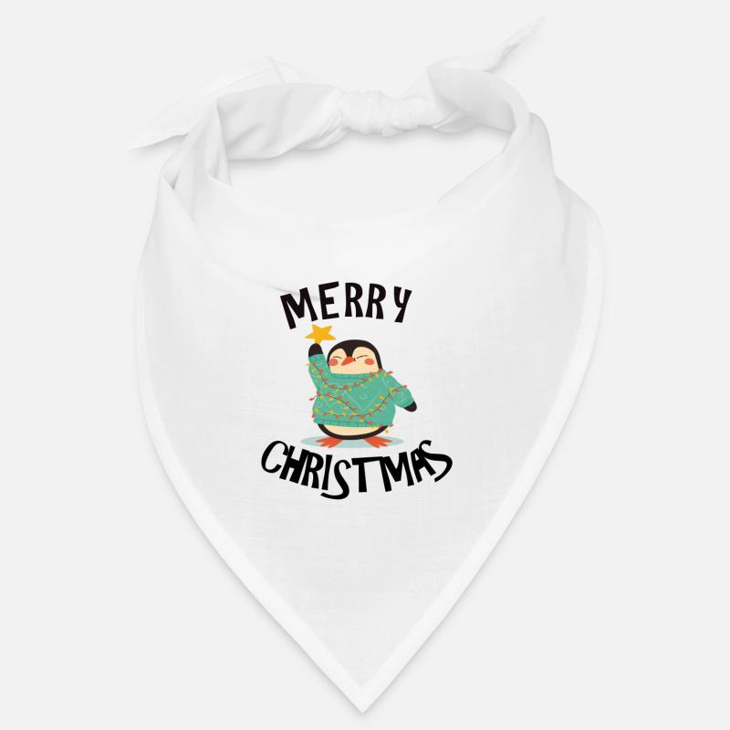 Merry Christmas Pinguin mit Stern Bandana