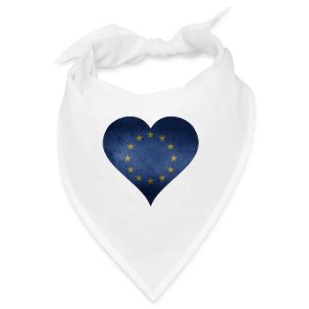 EU Herz - Bandana - Weiß - Vorne