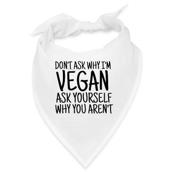 VEGAN VEGANER - Bandana - Weiß - Vorne