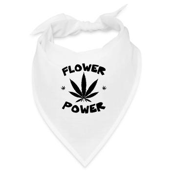 Flower Power - Bandana - Weiß - Vorne